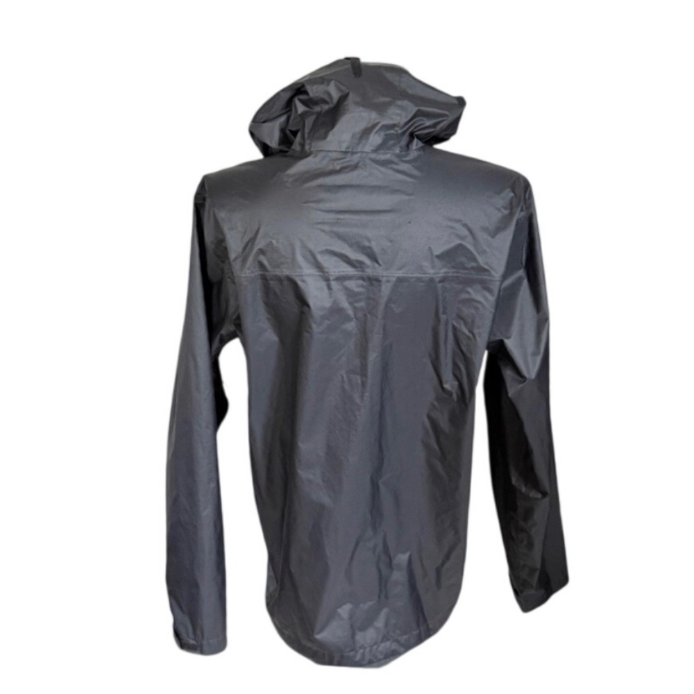 Eddie Bauer WeatherEdge Rain Jacket Mens Large Black Hooded Full Zip Shell - Picture 2 of 5